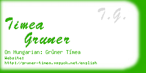 timea gruner business card